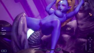Subverse - Furry monster alien with huge horse cock cumshot in tight ass