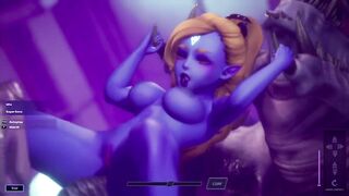 Subverse - Furry monster alien with huge horse cock cumshot in tight ass