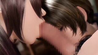 The mouth of the wife and the friend looks at