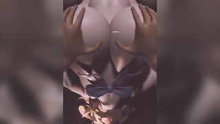 Very sexy blonde sucks it has huge tits