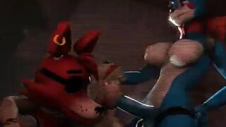 Five nights at Freddy's futanari sex with girl and Foxy p2