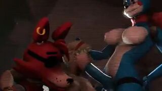 Five nights at Freddy's futanari sex with girl and Foxy p2