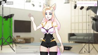KDA Ahri does porn for the first time [Full Gallery hentai game] Kiss my camera. League of legends
