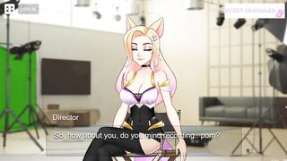 KDA Ahri does porn for the first time [Full Gallery hentai game] Kiss my camera. League of legends