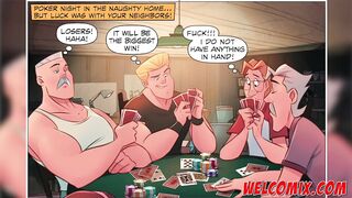 Gang Bang on the poker table - The Naughty Home
