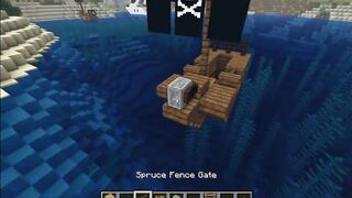 How to build a small pirate ship in Minecraft