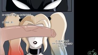 Arlequina faz boquete no Batman e Fode com Robin