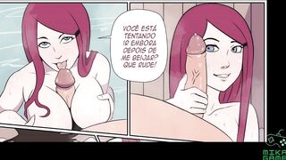 Sortudo Kiba encontrou a Kushina Uzumaki na Sauna