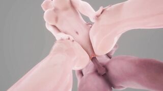 3D girl with a big booty in the wild with a healthy guy 18+