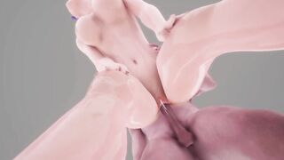 3D girl with a big booty in the wild with a healthy guy 18+