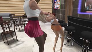 Arrogant Hooters Girl in Pantyhose