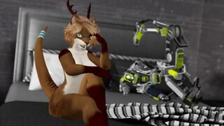 Otter Babe Orders Fuck Robot and gets Fucked Silly - Second Life Yiff