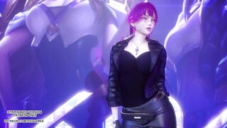 MMD Exid - Me & You Ahri Akali Evelynn Sexy Kpop Dance League of Legends KDA