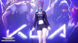 MMD Exid - Me & You Ahri Akali Evelynn Sexy Kpop Dance League of Legends KDA