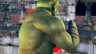 Justice powerful heroine battle to darkness goblin - 3d hentai animation