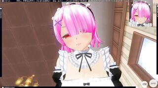 3D HENTAI POV Рам из RE ZERO скачет на большом члене