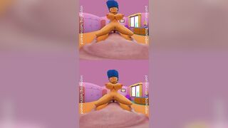 Simpsons Porn - Marge Simpson rides YOU cowgirl style in VR