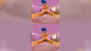 Simpsons Porn - Marge Simpson rides YOU cowgirl style in VR