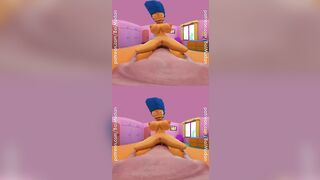 Simpsons Porn - Marge Simpson rides YOU cowgirl style in VR