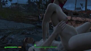 Got pregnant from a passerby right on the road | Fallout Porno