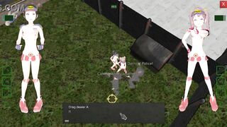 2 female guards has sex with men in Future Suppanuki pol hentai game video