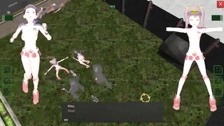 2 female guards has sex with men in Future Suppanuki pol hentai game video