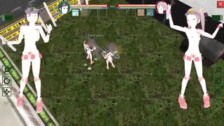 2 female guards has sex with men in Future Suppanuki pol hentai game video