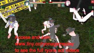 2 female guards has sex with men in Future Suppanuki pol hentai game video