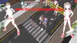 2 female guards has sex with men in Future Suppanuki pol hentai game video
