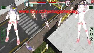 2 female guards has sex with men in Future Suppanuki pol hentai game video