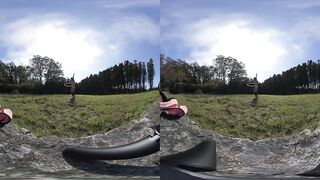 Nude Hula Hooping in a random backyard 180 VR Virtual Reality 3D