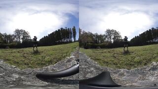Nude Hula Hooping in a random backyard 180 VR Virtual Reality 3D