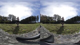 Nude Hula Hooping in a random backyard 180 VR Virtual Reality 3D