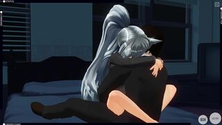 3D your girlfriend loves and hugs you