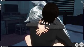 3D your girlfriend loves and hugs you