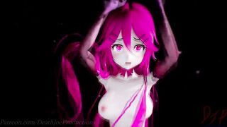 MMD R18 nude  Pink Yamakaze Shake it 105