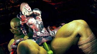 Female knight × Goblin traning days "Fixed"