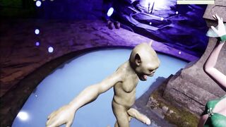 Vruk gets a Wingjob on his huge cock! The Single Goblin sex game