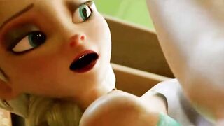ELSA ENJOYS COCK IN HER ASS FROZEN!!