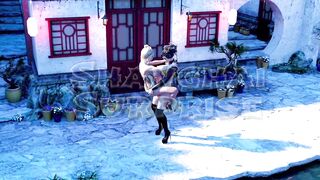 Asian futa babes having threesome sex in a 3d animation