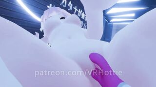 Slut Grinding With Lovense Has Shaking Orgasm Teasing Face Riding Dildo Ride VRChat POV Lap Dance