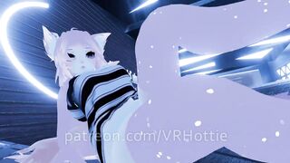 Slut Grinding With Lovense Has Shaking Orgasm Teasing Face Riding Dildo Ride VRChat POV Lap Dance