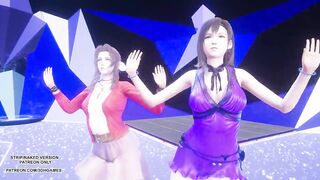 MMD TAEYEON - INVU Aerith Tifa Lockhart Hot Kpop Dance Final Fantasy Uncensored Hentai