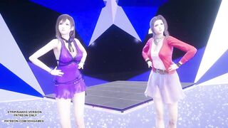 MMD TAEYEON - INVU Aerith Tifa Lockhart Hot Kpop Dance Final Fantasy Uncensored Hentai