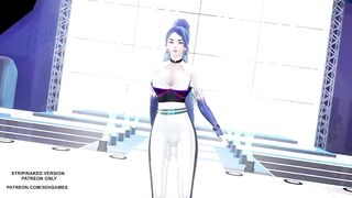 MMD Kep1er - Up! Ahri Seraphine Kaisa Hot Kpop Dance League Of Legends KDA AllOut