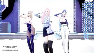 MMD Kep1er - Up! Ahri Seraphine Kaisa Hot Kpop Dance League Of Legends KDA AllOut