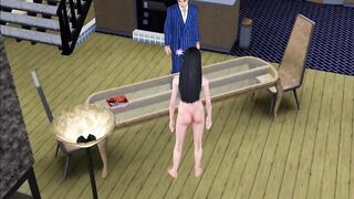 Fucked wife while mother-in-law on the table | sims 3 sex