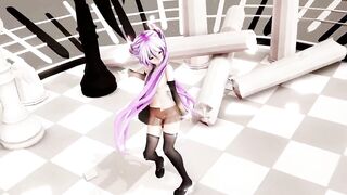 miku prolapso butt plug - purple hair color edit smixix