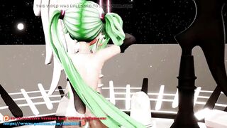 miku prolapso butt plug - purple hair color edit smixix