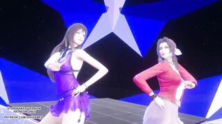 [MMD] TAEYEON - INVU Aerith Tifa Lockhart Hot Kpop Dance Final Fantasy Uncensored Hentai